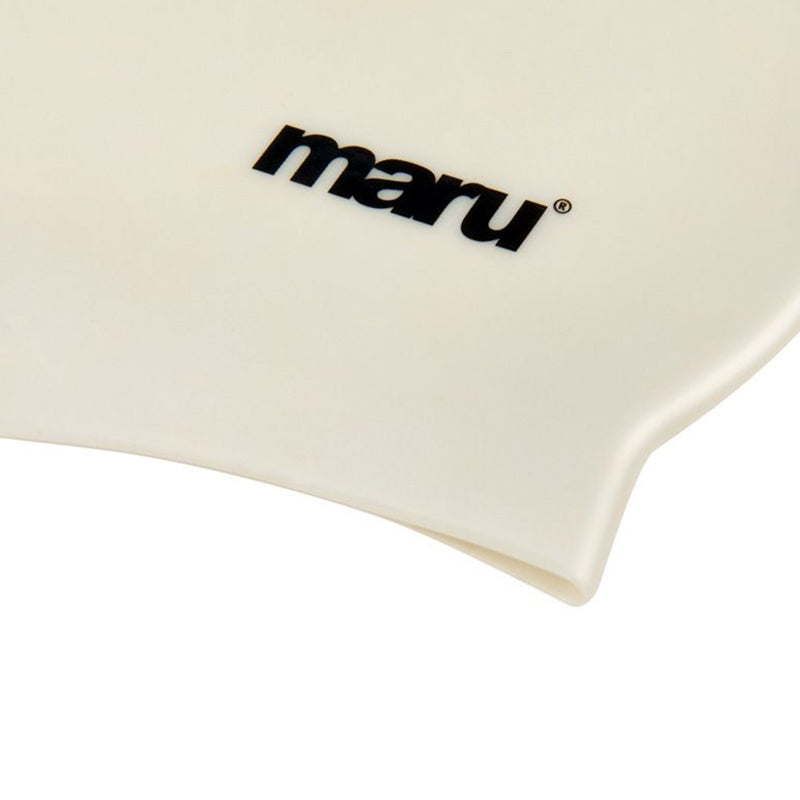 Maru - Plain Coloured Silicone Swim Hat - White
