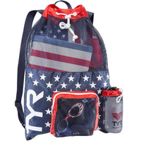 TYR - Big Mesh Mummy Backpack - Red/Navy/USA