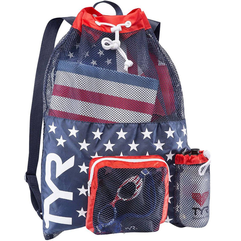 TYR - Big Mesh Mummy Backpack - Red/Navy/USA