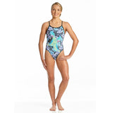 Amanzi - Peacock Pride Girls One Piece Swimsuit