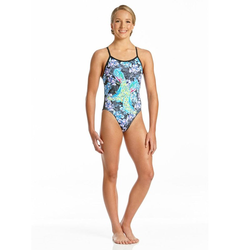 Amanzi - Peacock Pride Girls One Piece Swimsuit