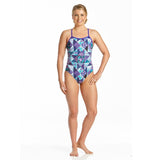 Amanzi - Purple Plaid Ladies One Piece Swimsuit