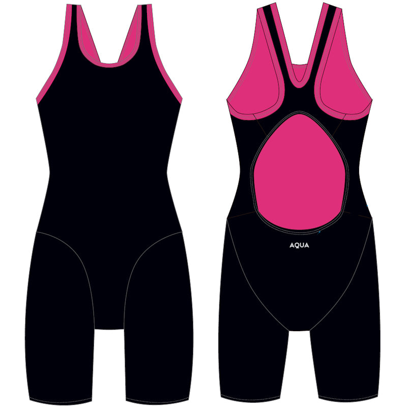 AQUA - Black Solids Women Kneesuit