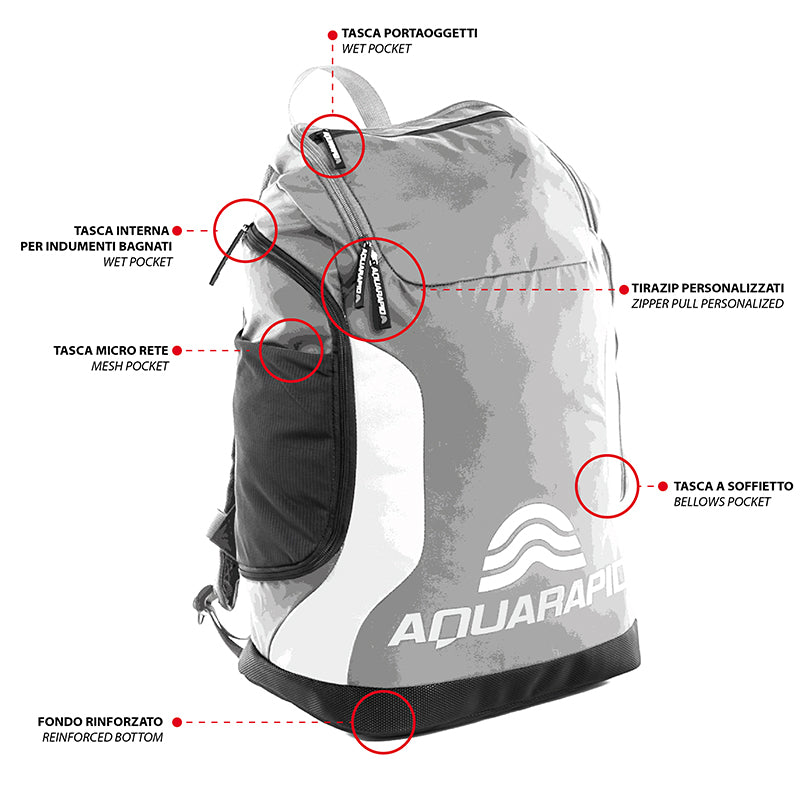 Aquarapid - Sports Polyurethane Backpack (Black)