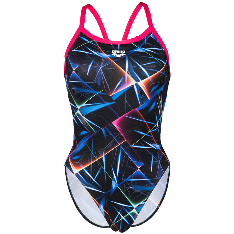Arena - Allover Challenge Back Ladies Swimsuit - Black/Multi/Rose