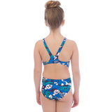 Arena - Camo Kun Open Back Girls Swimsuit - Navy