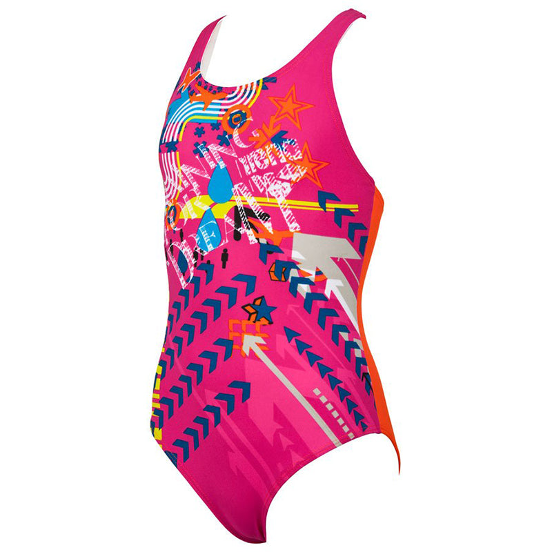 Arena - Circus Swim Pro Back Junior Swimsuit - Mango/Violet