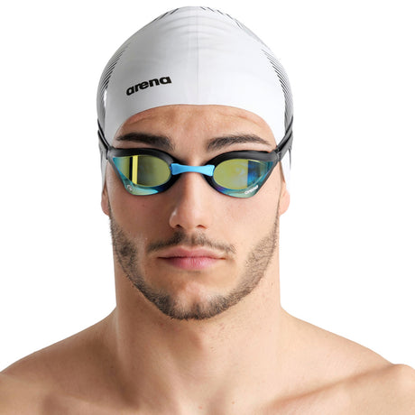 Arena - Cobra Core Swipe Mirror Goggle - Aqua/Black