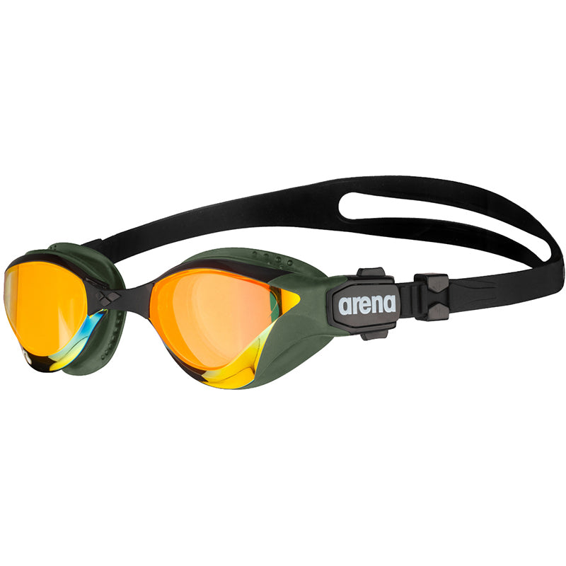 Arena - Cobra Tri Swipe Mirror Triathlon Goggles - Copper/Army