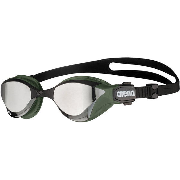 Arena - Cobra Tri Swipe Mirror Triathlon Goggles - Silver/Army