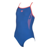 Arena - Demetra Light Drop Back Girls Swimsuit - Royal/Pink