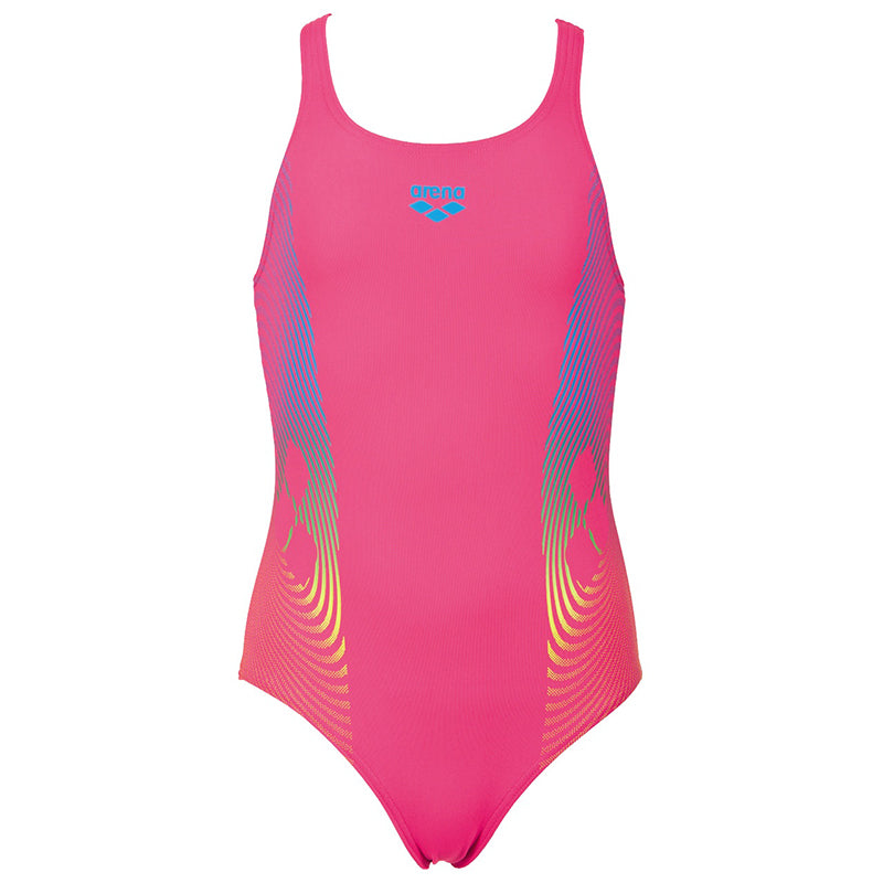 Arena - Espiral Pro Back Junior Swimsuit - Rose/Green