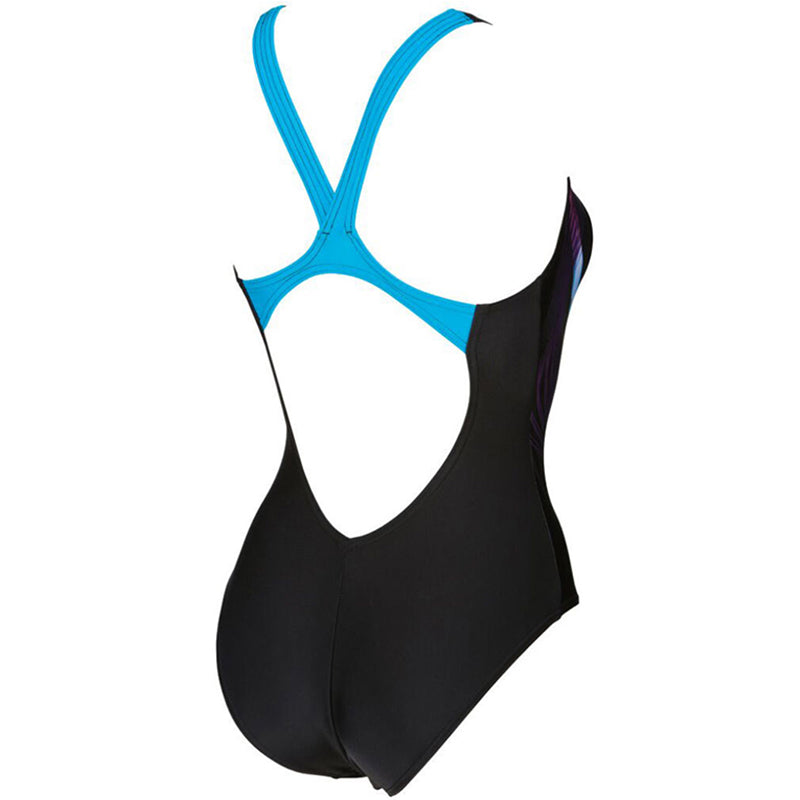 Arena - Fluency V Back Ladies Swimsuit - Black/Turquoise