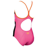 Arena - Folk Light Drop Back Junior Swimsuit - Black/Mango