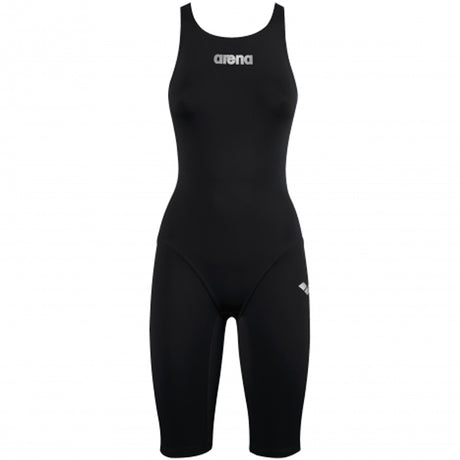 Arena - Girls Powerskin ST Junior Open Back Short Leg Suit - Black