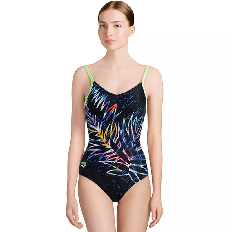 Arena - Hoya U-Back Ladies Bodylift Swimsuit - Black/Shiny Green