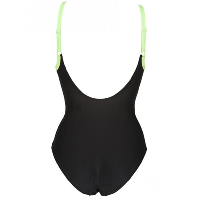 Arena - Hoya U-Back Ladies Bodylift Swimsuit - Black/Shiny Green