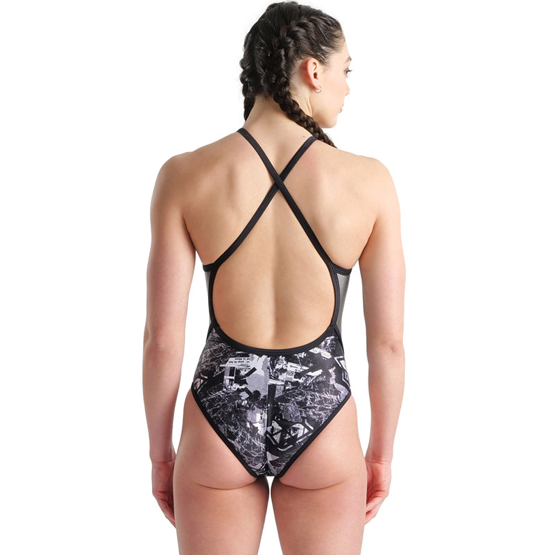 Arena - Icons Allover Fast Back Ladies Swimsuit - Multi/Black