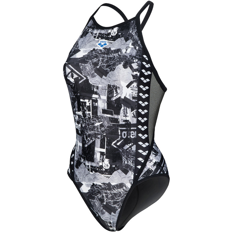 Arena - Icons Allover Fast Back Ladies Swimsuit - Multi/Black