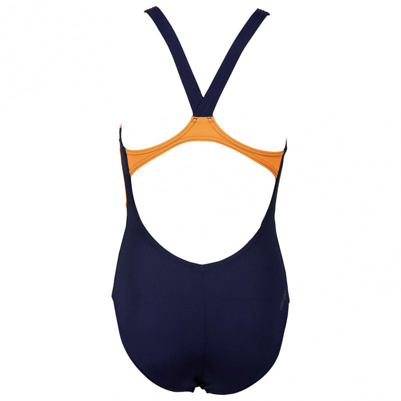 Arena - Ipanema Pro Back Junior Swimsuit - Navy/Orange/Turq