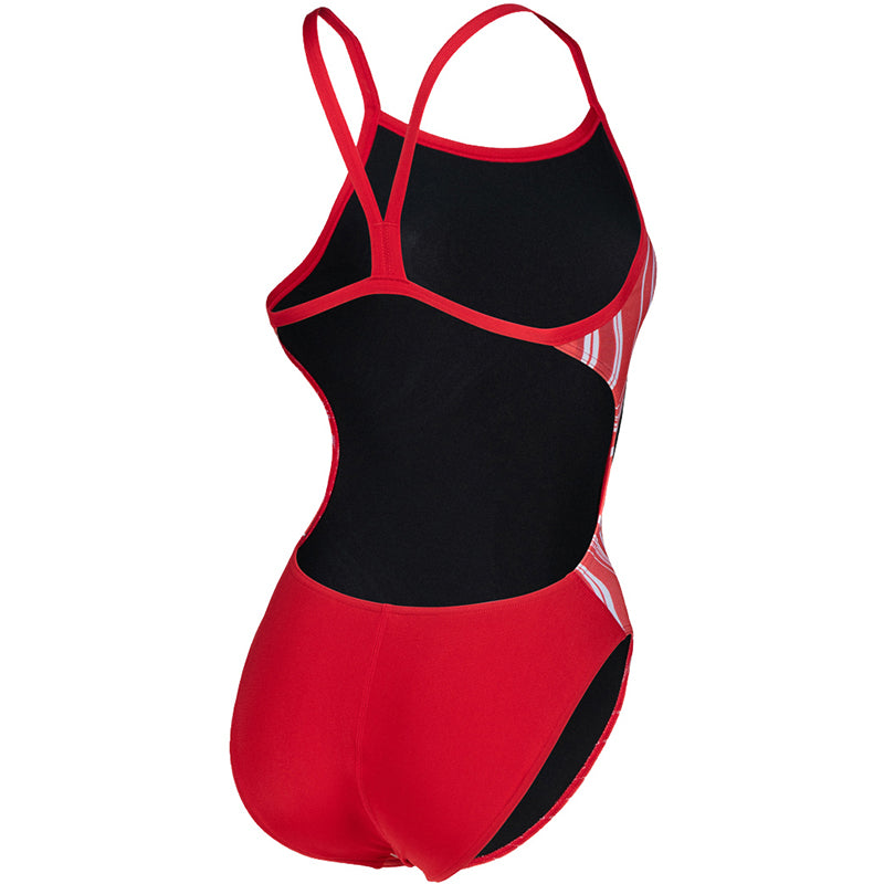 Arena - Marbled Challenge Back Ladies Swimsuit - Red/Multi