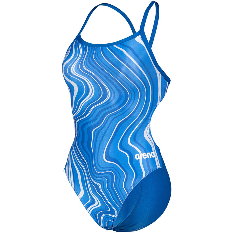 Arena - Marbled Challenge Back Ladies Swimsuit - Royal/Multi