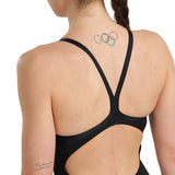 Arena - Marbled Lightdrop Back Ladies Swimsuit - Black/Multi