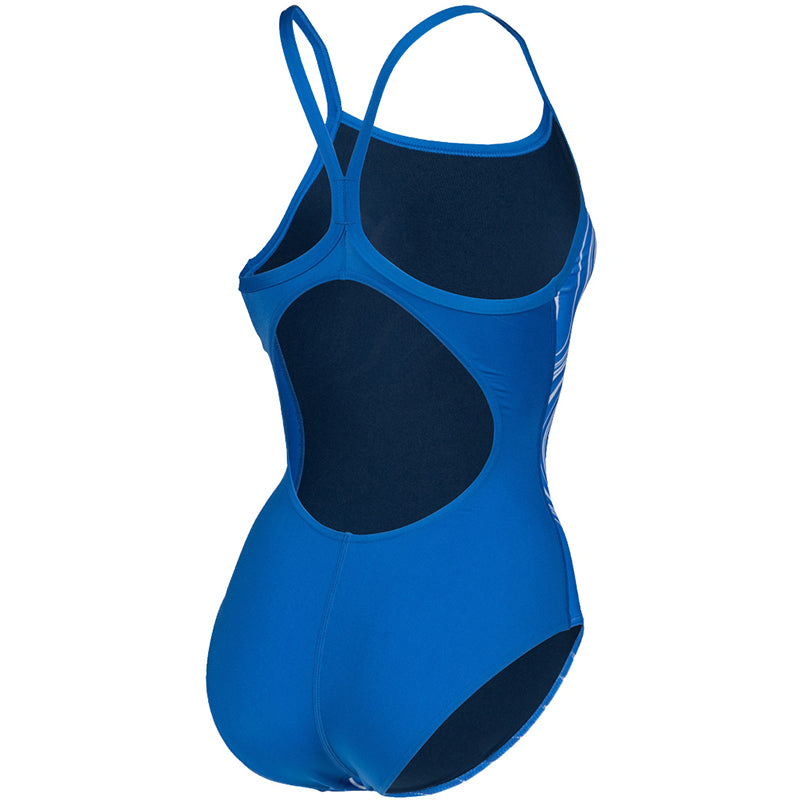 Arena - Marbled Lightdrop Back Ladies Swimsuit - Royal/Multi
