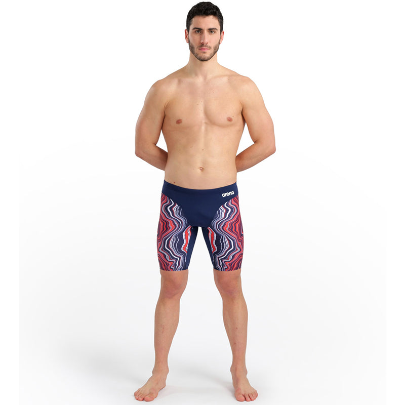Arena - Mens Marbled Jammer - Navy/Red/Multi