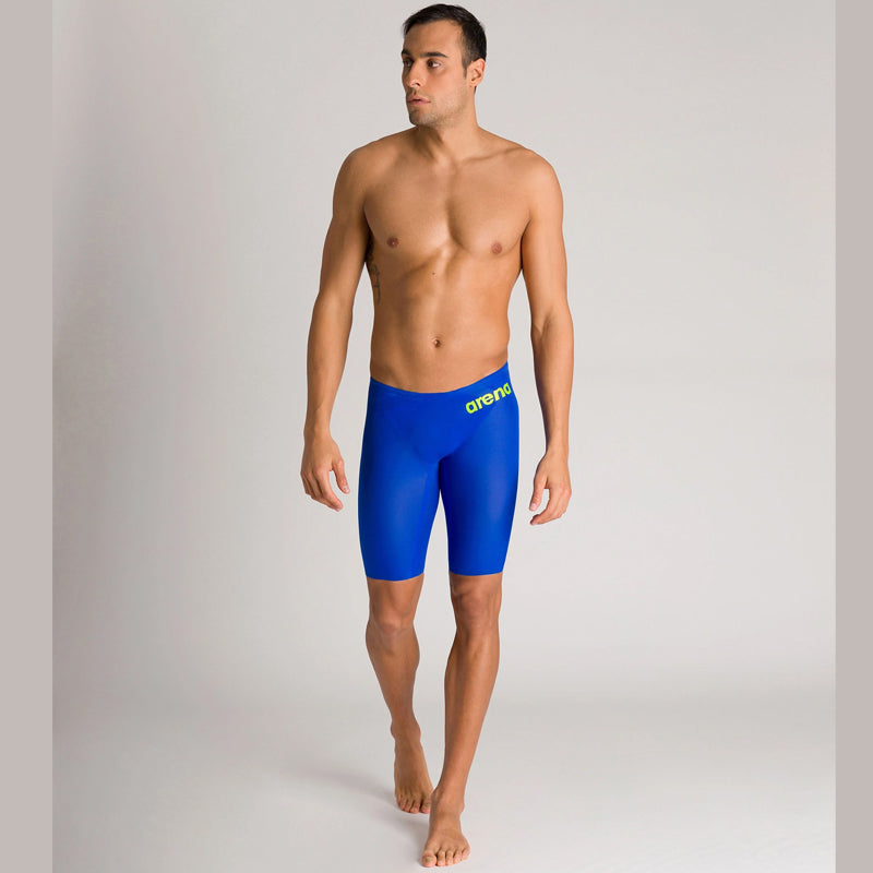 Arena - Men's Powerskin Carbon-AIR² Jammer - Blue/Grey/Yellow