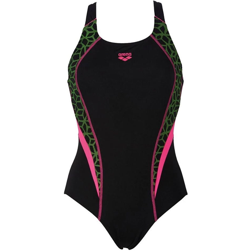 Arena - Microcarbonite Pro Back Ladies Swimsuit - Black/Fuchsia/Rose