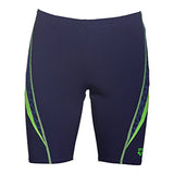 Arena - Microcarbonite Junior Jammers - Navy Blue/Green Leaf