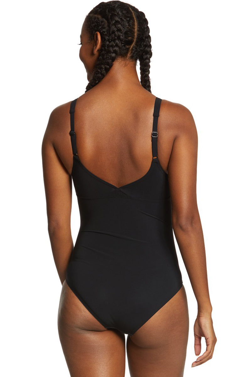 Arena - Opal Wing Back Ladies Bodylift Swimsuit - Black/Multi