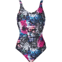 Arena - Pearl Wing Back Ladies Bodylift Swimsuit - Black/Multi
