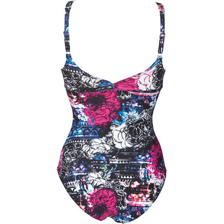 Arena - Pearl Wing Back Ladies Bodylift Swimsuit - Black/Multi