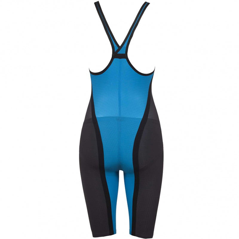 Arena - Powerskin Carbon Flex Full Body Short Leg Closed Back - Cyan/Dark Grey