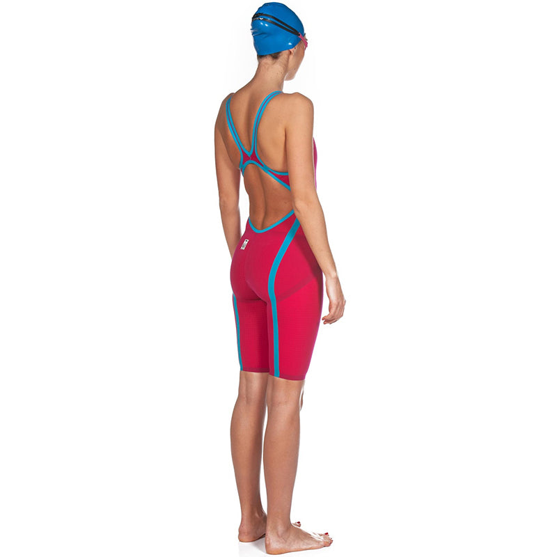 Arena - Powerskin Carbon-Flex VX Open Back – Red/Turquoise