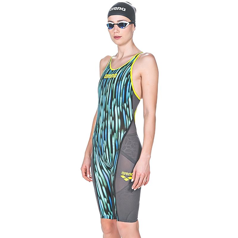 Arena - Powerskin Carbon-Ultra Open Back Suit (Ltd. Edition) - Blue/Yellow