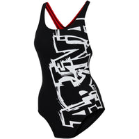 Arena - Spot Max Fit Girls Swimsuit - Black/Red/White