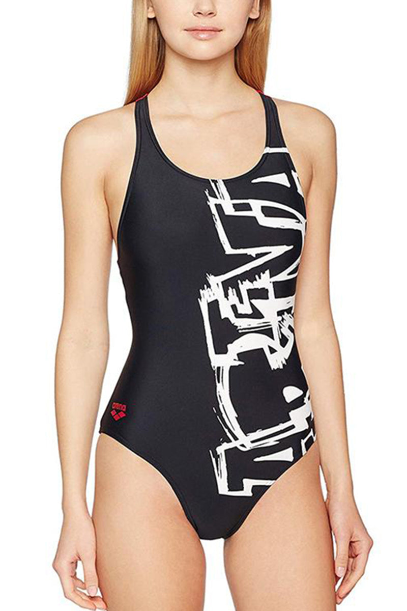Arena - Spot Max Fit Girls Swimsuit - Black/Red/White