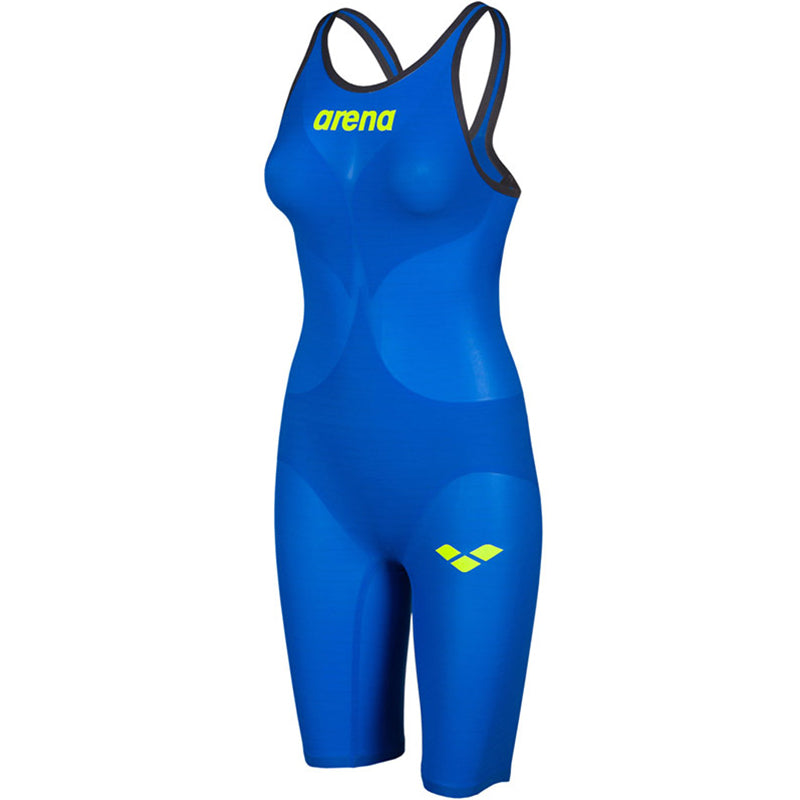 Arena - Women's Powerskin Carbon-AIR² Open Back - Blue/Grey/Yellow