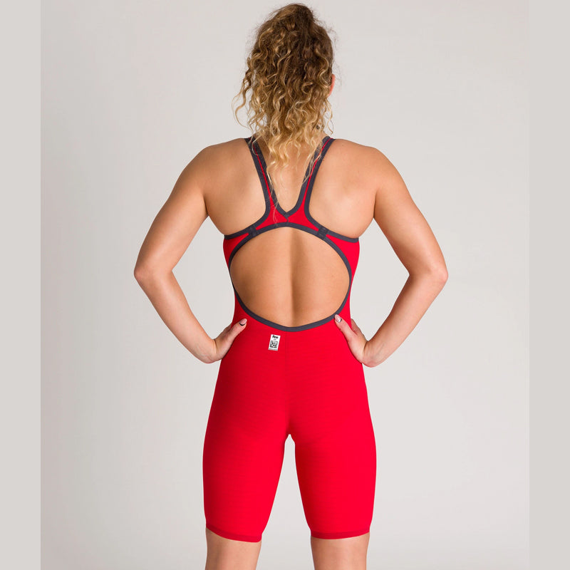 Arena - Women's Powerskin Carbon-AIR² Open Back - Red/Blue
