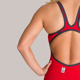 Arena - Women's Powerskin Carbon-AIR² Open Back - Red/Blue