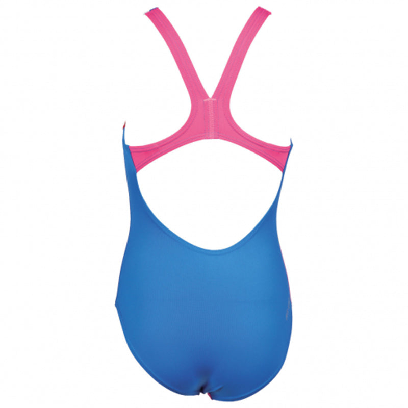 Arena - Woodblock Pro Back Girls Swimsuit - Blue