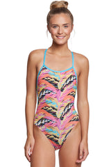Dolfin - Bellas Amazon Print Tie Back One Piece Swimsuit