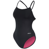 Dolfin - Bellas Solid Black Tie Back One Piece Swimsuit