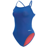 Dolfin - Bellas Solid Blue Tie Back One Piece Swimsuit