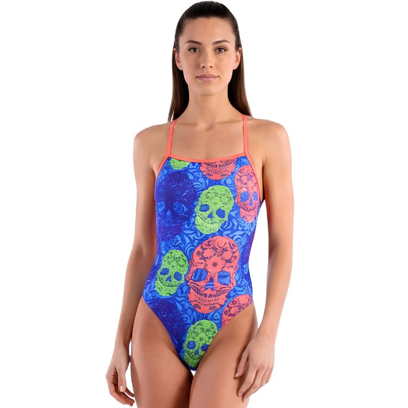 Dolfin - Bellas Sugar Skulls Cross Back One Piece Swimsuit