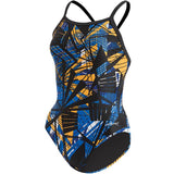 Dolfin - XtraSleek Eco Torrent V-2 Back Swimsuit (Blue/Gold)