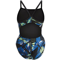 Dolfin - XtraSleek Eco Torrent V-2 Back Swimsuit (Blue/Green)